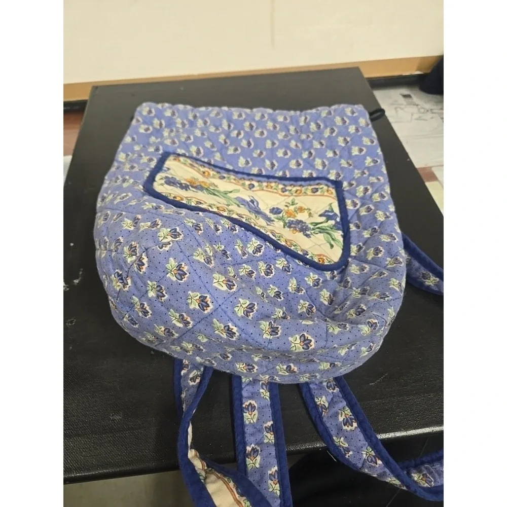 Vntg Floral  Backpack Blue